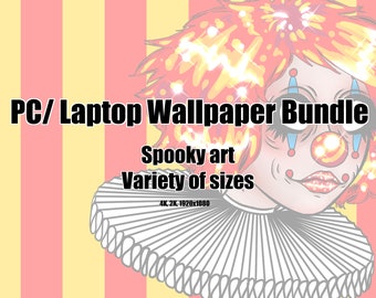 8 Spooky Desktop PC Laptop Wallpapers Horror Bundle - Art original - 4K - 2K - 1920x1080