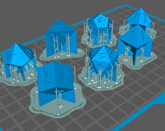 12 Piece Polyhedral Dice Master Set of STL Files For Printing Master Dice RPG Master Dice Files DnD Dice Masters