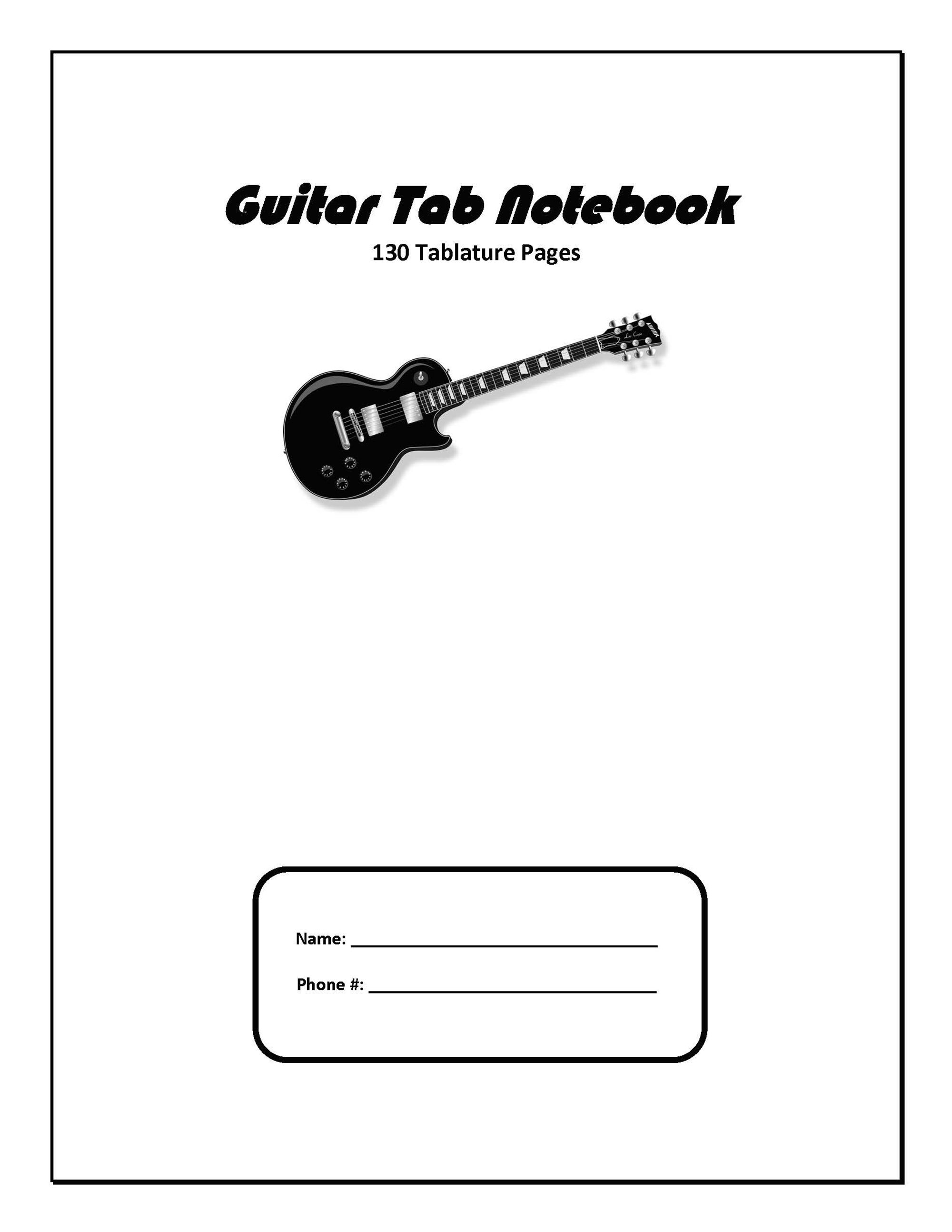 Guitar Tab Notebook - 6 string guitar 100 blank pages: - 5  treble clef & guitar tab staffs per page (Guitar Resources Series):  9780995673229: Brockie, Mr Ged: Books