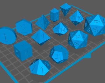 42 Piece Polyhedral Dice Masters STL Dice Files For Printing Master Dice RPG Master Dice DnD Dice Masters No Supports, Aladin