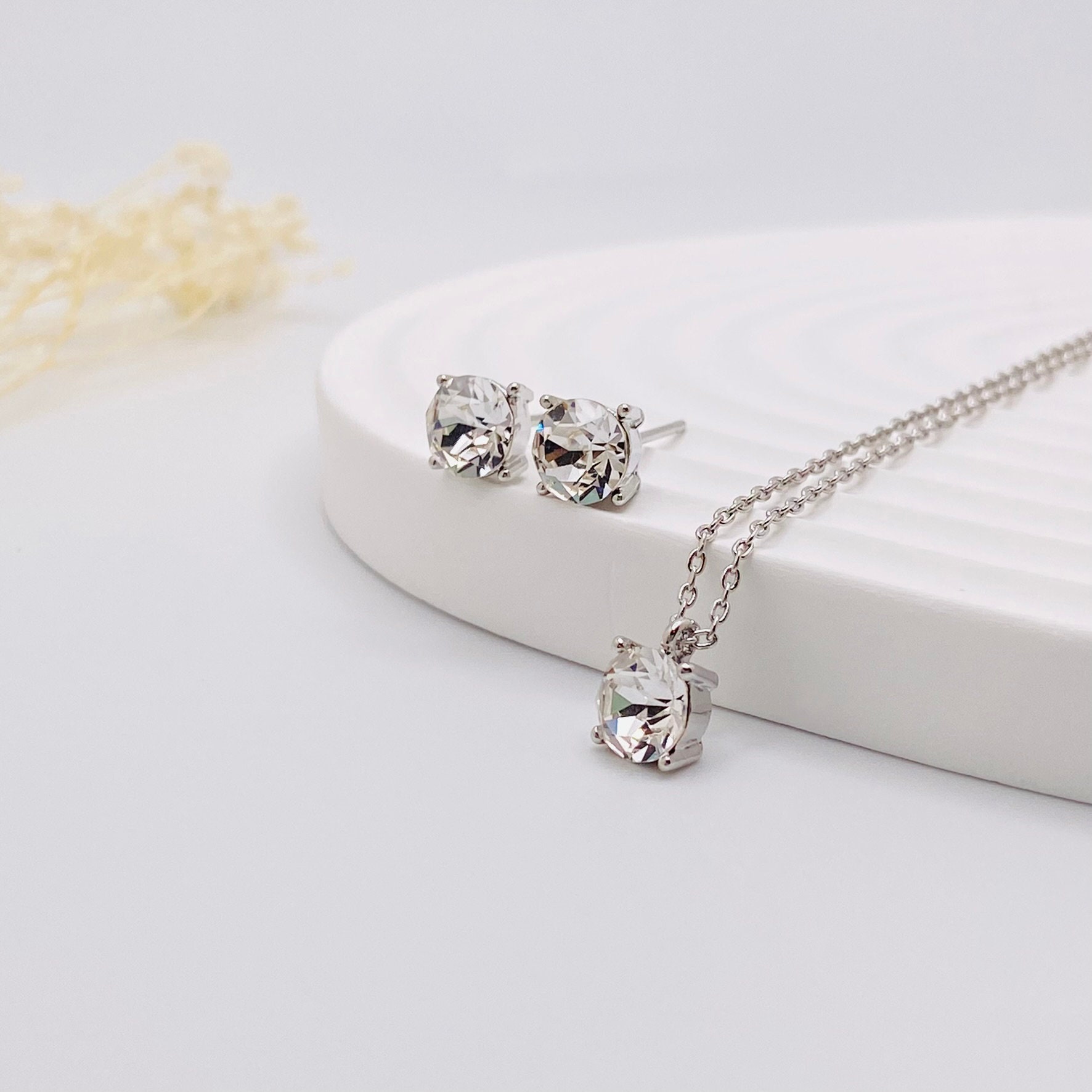 Swarovski Necklace Earring Set