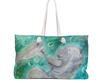 Bolso de playa familiar Manatee / Bolso de mano Ocean Mom and Baby