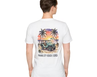 Camiseta de Jeep Beach en Ciudad de Panamá / Gráfico de playa de Florida