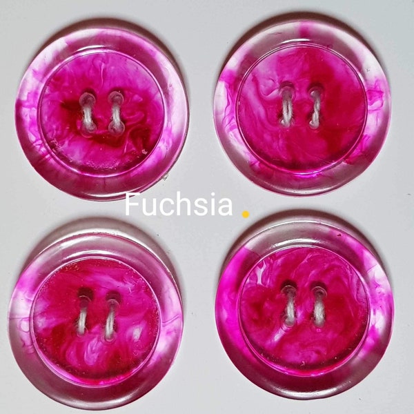 Resin Buttons - Fuchisa