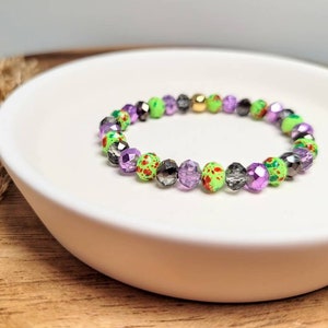 Freddy multi crystal bracelet | Halloween bracelet | Baby bracelet | Mama and me | Clasp bracelet | Stretch bracelet | Baby jewelry