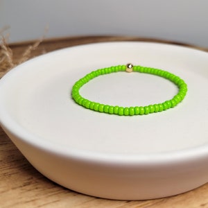 Neon green bracelet | Beetle juice jewelry | Baby bracelet | Mama and me | Clasp bracelet | Stretch bracelet | Baby jewelry | neon jewelry