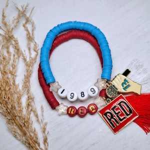 Swiftie bracelets | Swiftie | 1989 bracelet | Red bracelet | Stretch bracelet | Red swiftie bracelet | 1989 swiftie bracelet