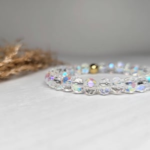 Moon crystal bracelet | Fall Neutral | Baby bracelet | Mama and me | Clasp bracelet | Stretch bracelet | Baby jewelry | Fall jewelry