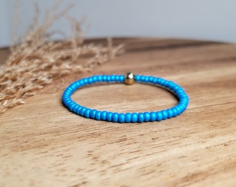 4th of July blue matte shine bracelet | 4th of July | Independence Day | Baby bracelet | Mama and me | Clasp | Stretch | 4th of July Jewlery