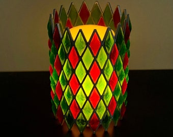 Retro Christmas Swag LED Candle Shade