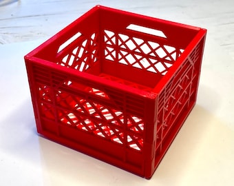 Miniature Milk Crates 3.5”  1/4 Scale Custom Colors