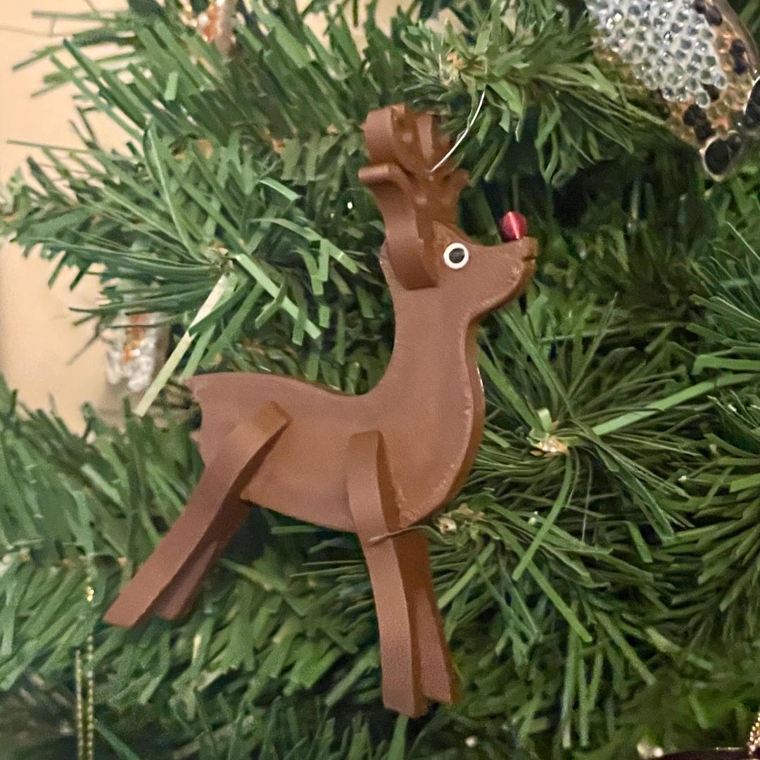 Rudolph the Red Nosed Reindeer Ornament - Etsy