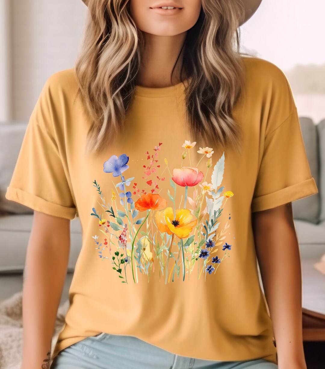 T-Shirt Uomo Generic "Wild Flowers You In A Jar" - 100% Cotone, Taglie S-XXL