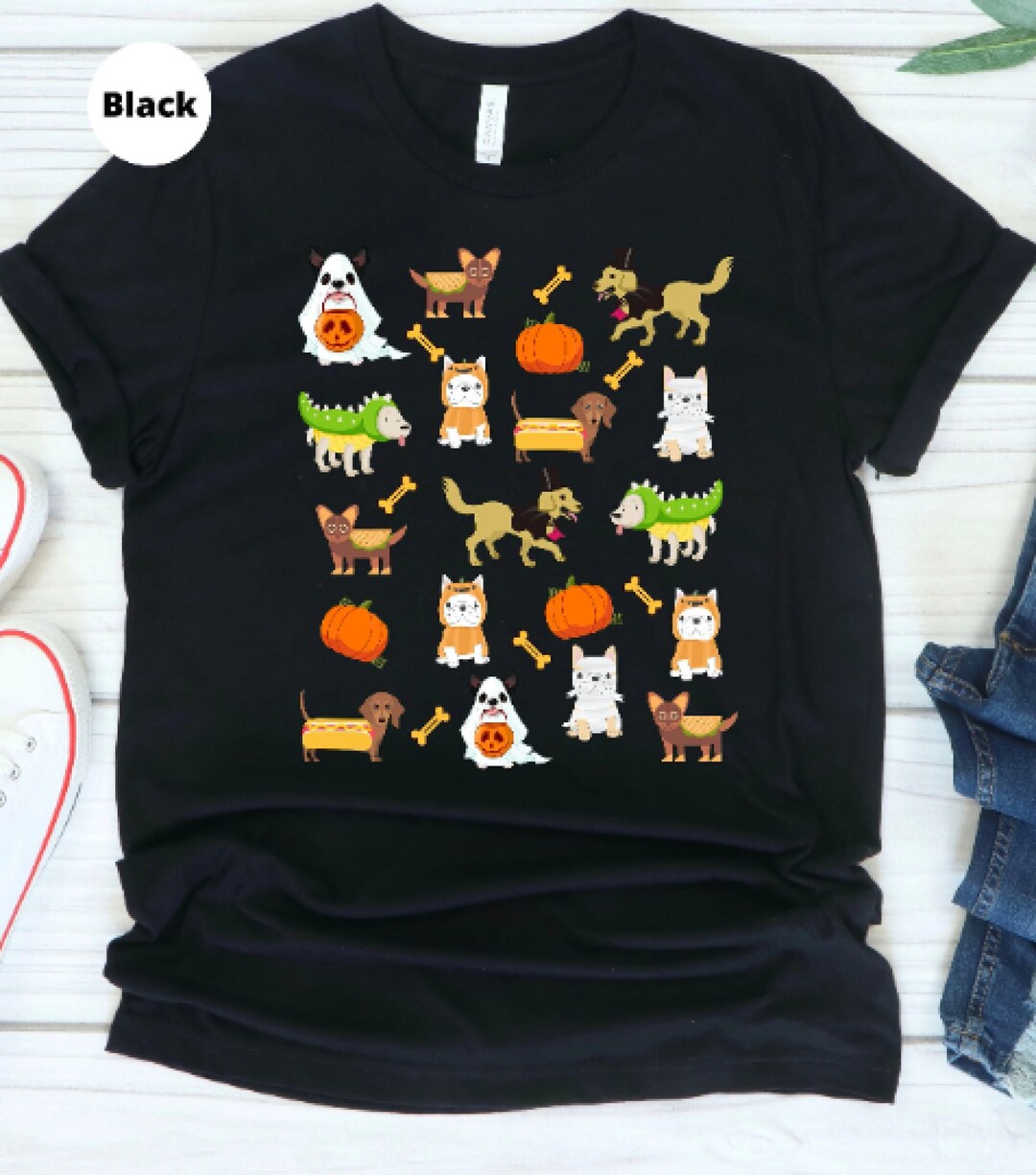 Dogs in Costume, Cute Halloween T Shirt, Fall Dog T Shirt, Halloween ...