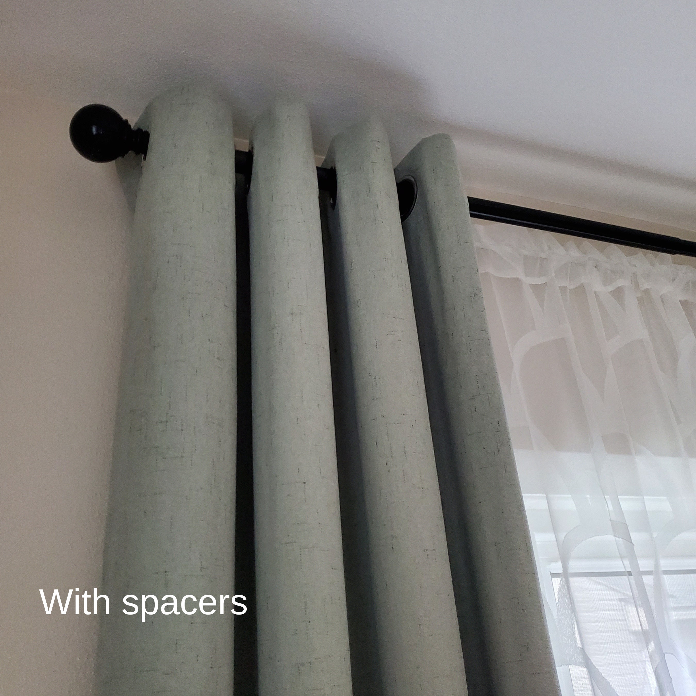 16 Curtain Spacers, Grommet Spacers, Drapes Spacers, Curtain Shapers