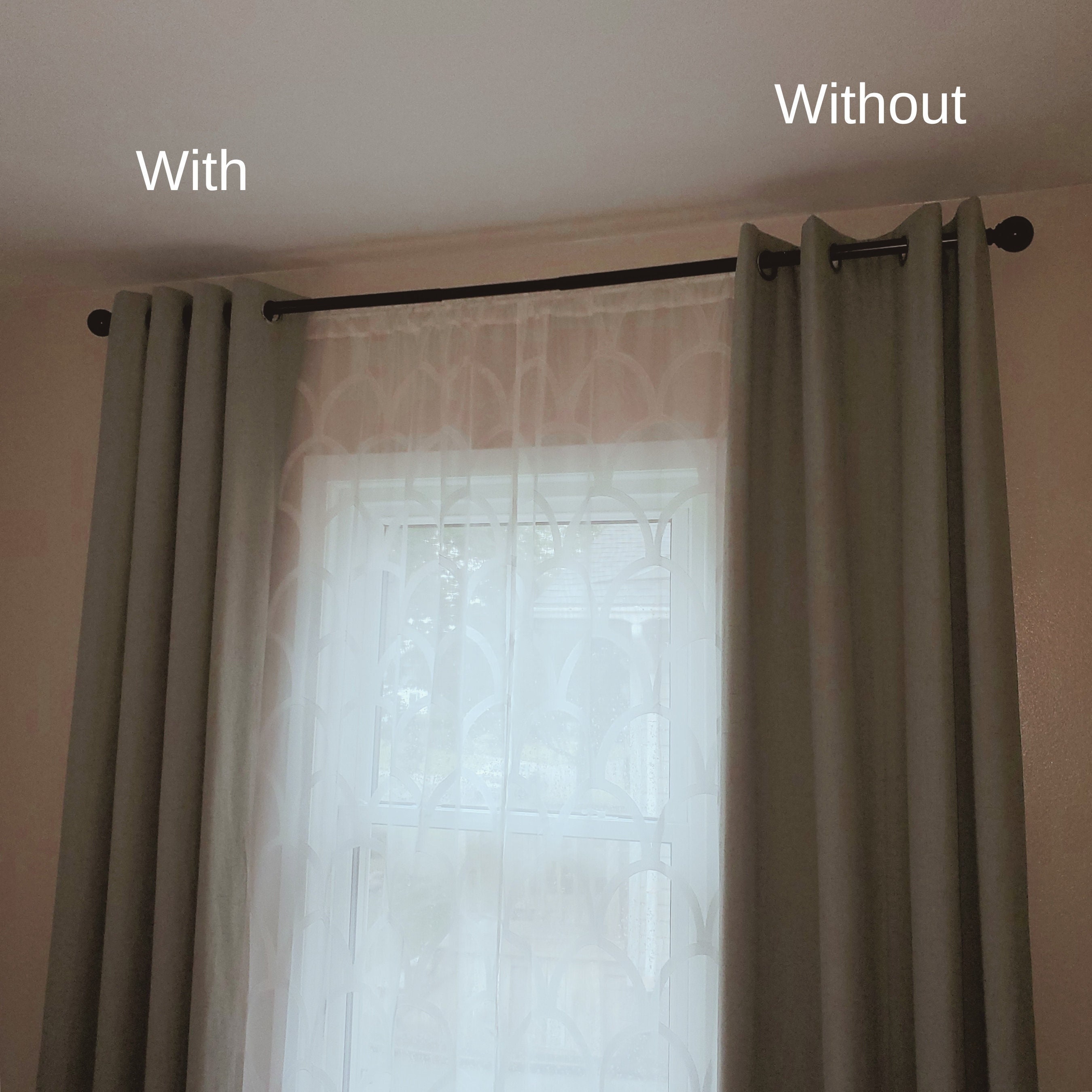 16 Curtain Spacers, Grommet Spacers, Drapes Spacers, Curtain Shapers