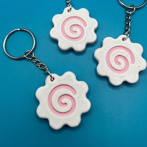 Narutomaki Japanese Fish Cake Ramen Keychain / Necklace UPDATED