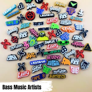Bass Music Artist Bead Lot: EDM DJ Charms for Kandi Bracelets
