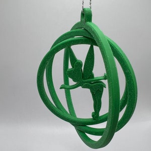 Disney Tinkerbell Fairy Hanging Decoration or Christmas Ornament Gyro NEW COLORS and Improved Design + New Glitter Option