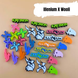 Bass DJ Favorites Kandi Beads DJ Charms for Kandi Bracelets Gifts Friendship Festivals Set of 10