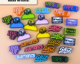 Kandi Beads Bracelet Charms: Bass DJs Logo Set for EDM Festivals