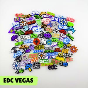 EDC Kandi Beads Mix – Electric Daisy Carnival Symbols, Camp EDC, Daisies & Artist Inspired Rave Beads – Festival Bracelet Making Supplies