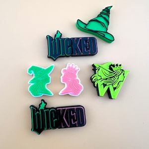Wicked Kandi Charm Beads Glinda Elphaba Beads for Bracelets Gifts Festivals Music Charms Wicked Movie Inspired Beads Set of 8