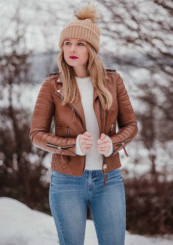 Winter biker jacket womens cheap