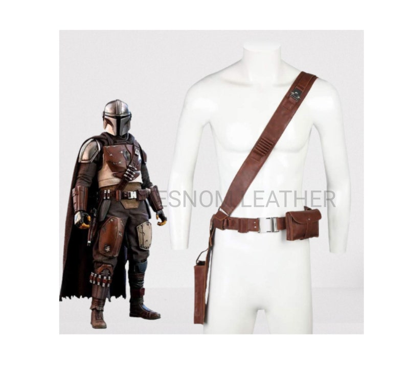 Mandalorian Genuine Leather Belt Shoulder Strap Buckle With Etsy