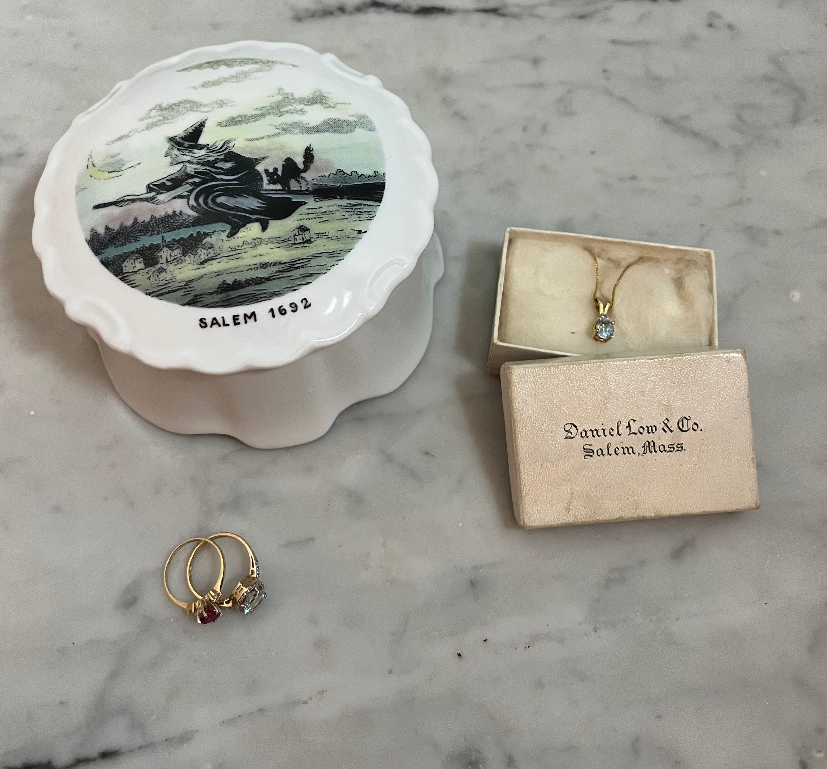 Scrolled Edge Fluted Porcelain Salem Witch Box. - Etsy