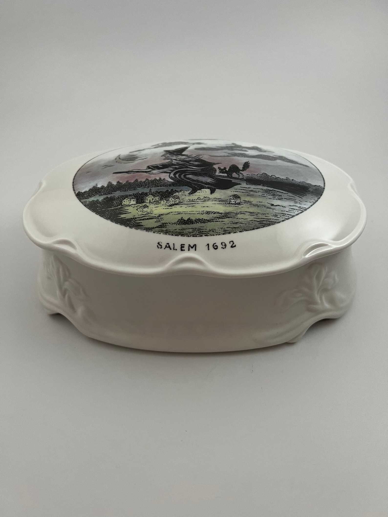 Antique Style Oval Salem Witch Porcelain Box - Etsy