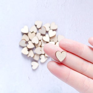 Wooden hearts, Wooden shapes, Craft making, blank craft kit, Scrapbooking, Card making, 1.2cm/12mm Hearts, Embellishment, Scrapbook supplies