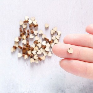 50xWooden hearts, Wooden shapes, Blank craft kit, Craft making, Scrapbooking, Card making, 8mm Hearts, Embellishments, Scrapbook supplies