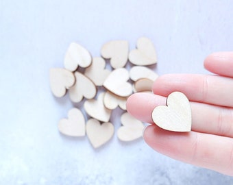 Wooden hearts, Wooden shapes, Craft making, blank craft kit, Scrapbooking, Card making, 2cm/ 20mm Hearts, Embellishment, Scrapbook supplies