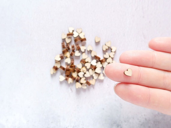 50xWooden hearts, Wooden shapes, Blank craft kit, Craft making, Scrapbooking, Card making, 8mm Hearts, Embellishments, Scrapbook supplies