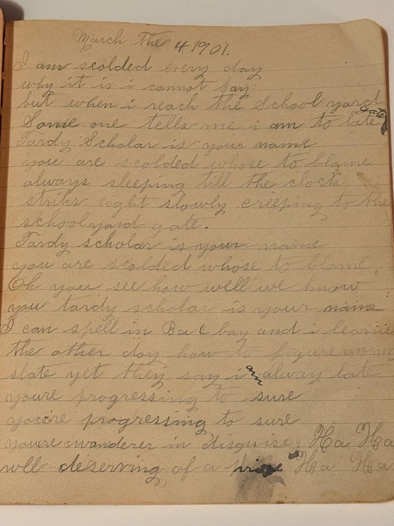 Antique Early 1900s School Notebook Full of Writing Very Cool! - Etsy