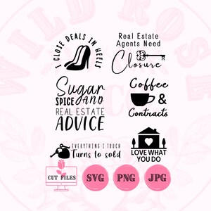 Real Estate Agent SVG Bundle für Cricut Cut Dateien I Marketing I Geschäftsfrau I T-Shirt I Stationary I Tumbler I Tasse I Becher I Hat Design