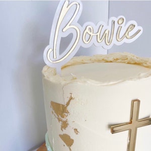 Acrylic Name Cake Topper Double Layer
