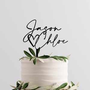 Acrylic Wedding Engagement Cake Topper