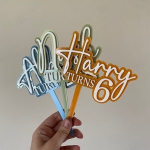 Acrylic Birthday Cake Topper Double Layer