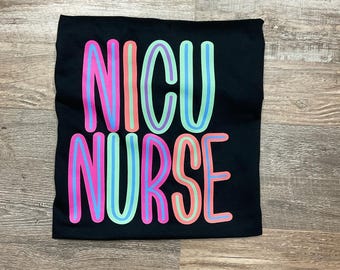 Bold Bright NICU Nurse Shirt, Neonatal Intensive Care Unit, Gildan Softstyle