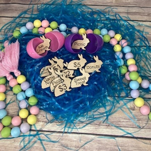 Easter Egg Tokens, Easter egg fillers, Easter egg stuffer, Children Teen Easter basket, Easter egg prize, Easter egg Hunt, reusable tokens