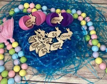 Reusable Birch Easter Egg Tokens, Kids Easter Basket Fillers