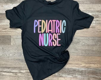 Pediatric Nurse Shirt, Bold Bright CCU Design
