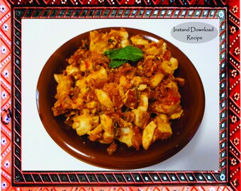 Egg Bhurji. Digital printable. Indian recipe