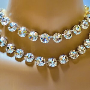 Swarovski Anna Wintour Crystal Necklace. Diamond Clear Crystals. Riviere "River of Light" Necklaces.