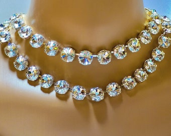 Swarovski Anna Wintour Crystal Necklace. Diamond Clear Crystals. Riviere "River of Light" Necklaces.