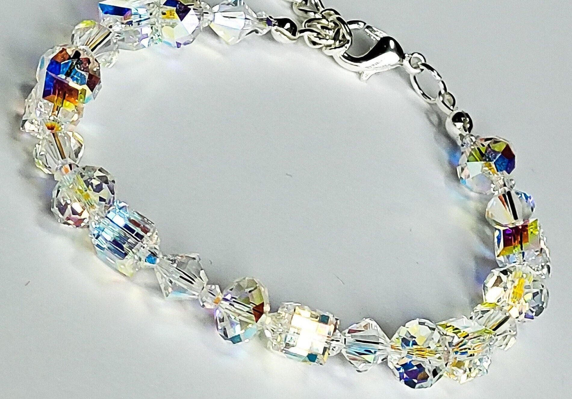 Aurora swarovski crystal deals friendship bracelet watch