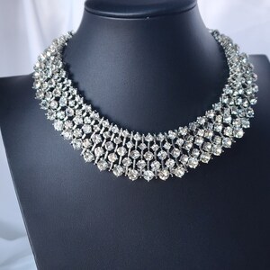 Royal Bridgerton Crystal Statement Necklace. Theatrical Reproduction Jewelry.