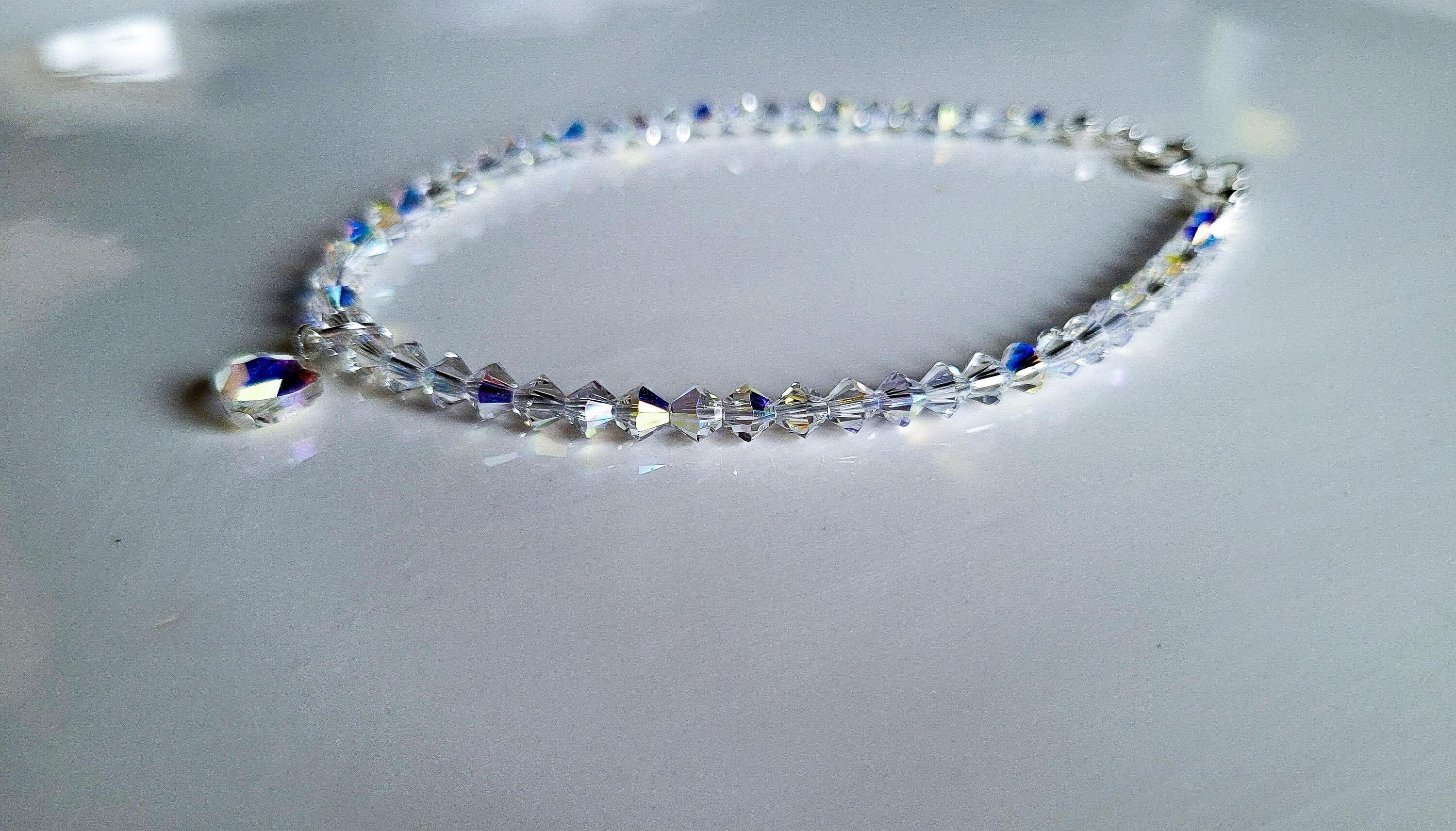 Grondig Uitgestorven Open Swarovski kristal bruids armband of enkelbandje met hart of - Etsy België